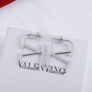 Valentino Small VLogo Signature Earrings In Metal Silver