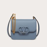 Valentino Garavani Small Vsling Shoulder Bag In Calfskin Blue