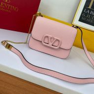 Valentino Garavani Small Vsling Shoulder Bag In Calfskin Pink