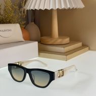 Valentino VA1118 Squared Sunglasses Acetate Frame with Vlogo Crystals Black/White
