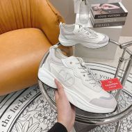 Valentino Garavani VLogo Shegoes Sneakers Unisex Leather and Mesh White/Grey