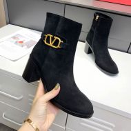 Valentino Garavani Splicing Ankle Boots Women Black