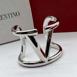 Valentino Large VLogo Signature Bracelet In Metal Silver