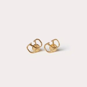 Valentino Mini VLogo Signature Stud Earrings In Metal Gold
