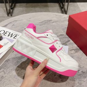Valentino One Stud XL Low-Top Sneakers Women Nappa Leather White/Rose