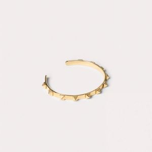 Valentino Garavani Rockstud Cuff Bracelet In Gold