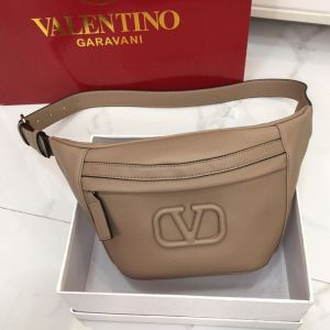 Valentino Garavani Small VLogo Belt Bag In Grainy Calfskin Khaki