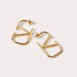 Valentino Garavani VLogo Signature Metal Earrings In Gold