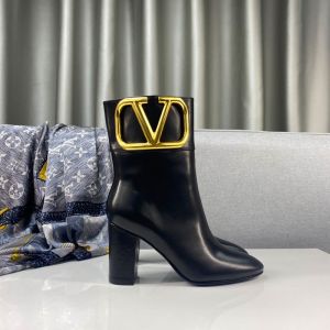 Valentino Garavani Cow Leather Ankle Boots Women Black