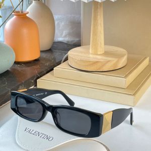 Valentino VA4105 Rectangular Sunglasses Acetate Frame with Roman Stud Black