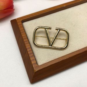 Valentino VLogo Signature Brooch In Metal Gold