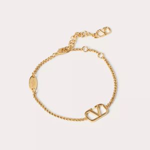 Valentino VLogo Signature Chain Bracelet In Metal Gold