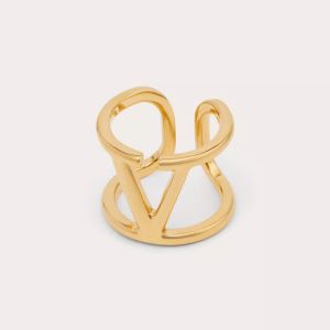 Valentino VLogo Signature Open Ring In Metal Gold